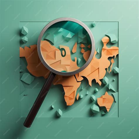 Premium AI Image | A magnifying glass over a map