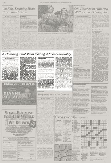 THEATER REVIEW;A Bombing That Went Wrong, Almost Inevitably - The New ...