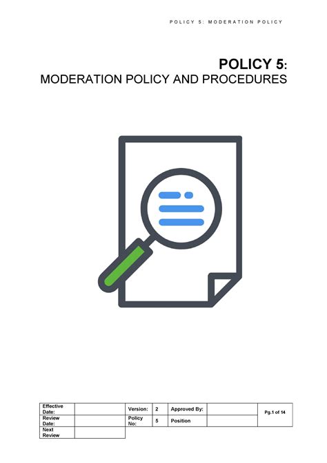 ETD QMS Policy 5 – Moderation Policy and Procedures – Document Factory