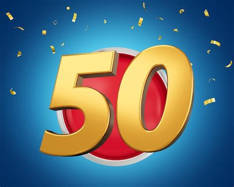 Número de ouro 50 número de ouro cinquenta em ícone vermelho ...