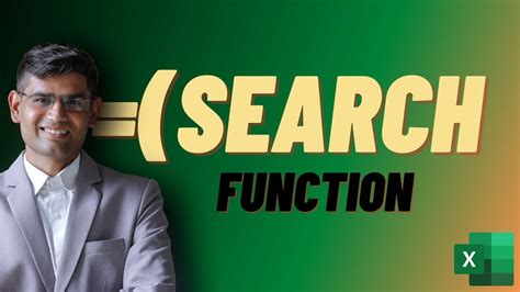 How to use SEARCH Function in Excel | FIND vs SEARCH Function - YouTube