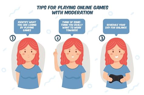 Free Vector | Tips for playing online games with moderation