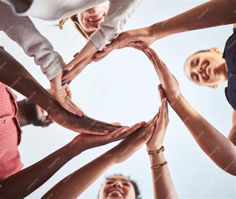 Premium Photo | Diversity teamwork and hands in circle synergy of ...