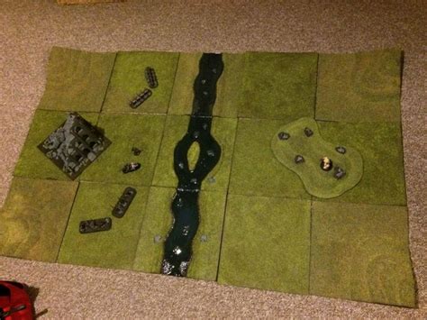 Modular Game Board with Scenic Miniatures