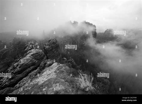 Hiking early morning in Black and White Stock Photos &amp; Images - Alamy