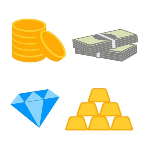 Premium Vector | Wealth icons set. Valuable items to store in the Bank ...