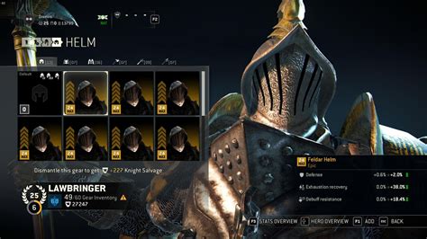 All possible gear stats of maxed out epic gear : CompetitiveForHonor