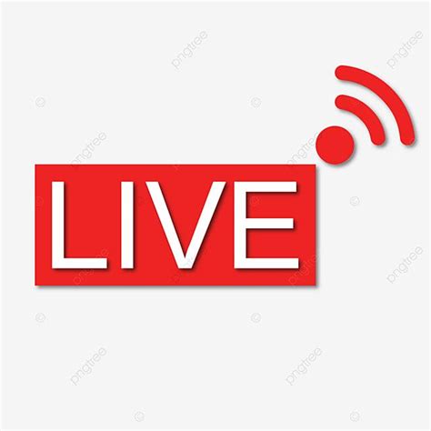 ícones De Transmissão Ao Vivo Símbolos Vermelhos E Botões De PNG ...