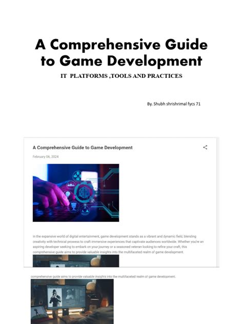 A Comprehensive Guide To Game Development | PDF