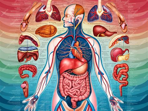 Premium Photo | Detailed infographic of human body anatomy that shows ...