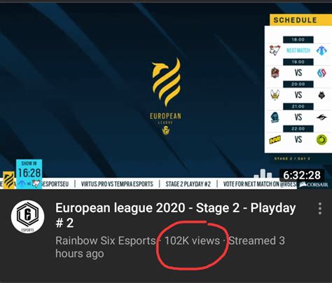 VOD viewership seems good though : r/R6ProLeague