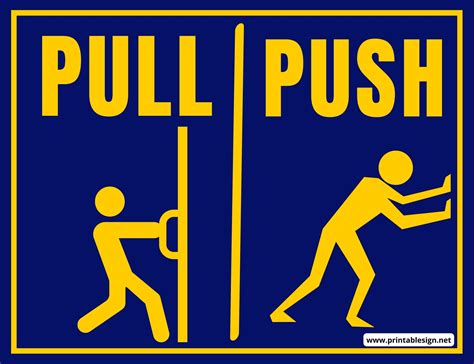 Push And Pull Door Sign | Ready Made PDF Download