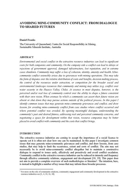 Avoiding mine-community conflict: from dialogue to shared futures ...