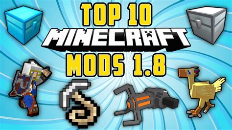 TOP 10 MODS PARA MINECRAFT 1.8 - Los Mejores Mods - YouTube