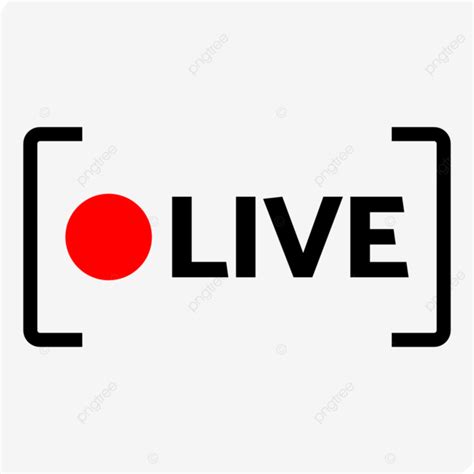 Live Streaming Icon Witout Frame Record Black Red Vector, Live ...