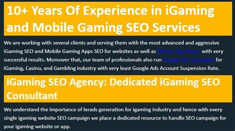 SEO Services FOR Gaming Industry. In the dynamic and highly competitive ...