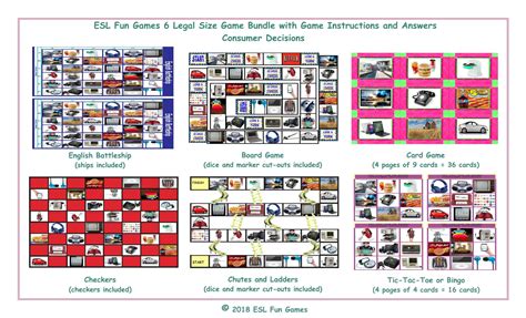 Consumer Decisions 6 English Legal Photo Game Bundle | Teaching Resources
