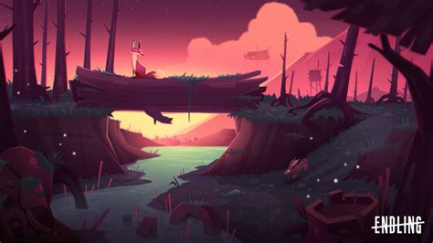 ENDLING Indie Game Art: River Illustration in Forest