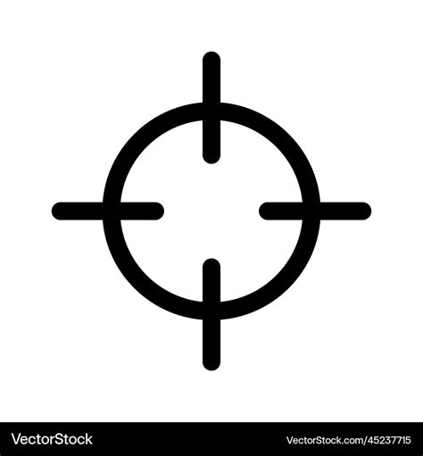 Simple aim icon or gun sight Royalty Free Vector Image