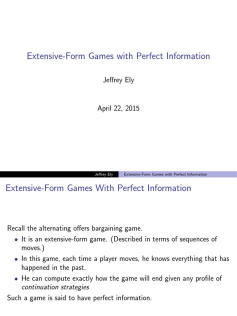 Perfect Information Games 2015 | PDF | Mathematical And Quantitative ...