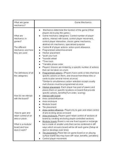 How To Write A Game Mechanics at Kenneth Locke blog