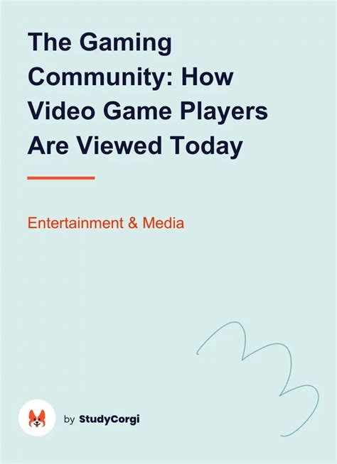 The Gaming Community: How Video Game Players Are Viewed Today | Free ...