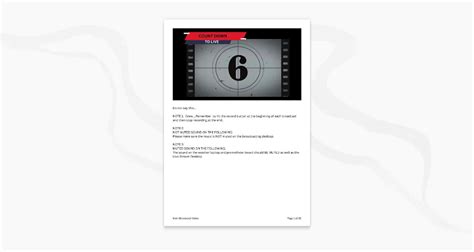 Main Broadcast with Notes