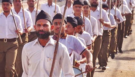 Rashtriya Swayamsevak Sangh (RSS) volunteers take part in ‘path ...