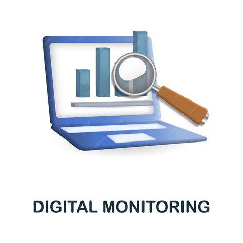 Premium Vector | Digital monitoring icon 3d illustration from fintech ...