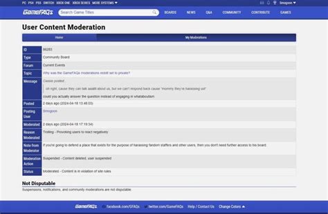 Gamefaqs Moderation