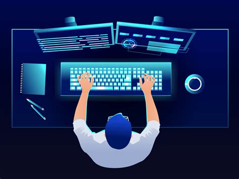 Developer - Top View by Sahil Bhagat on Dribbble