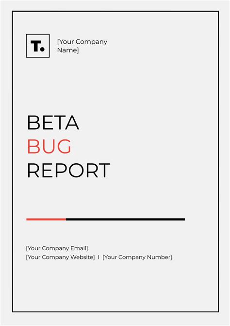 Free Bug Report Templates to Edit Online and Print