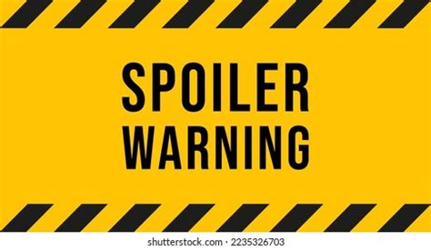 Spoiler Warning Banner Isolated Vector Illustration Stock Vector ...