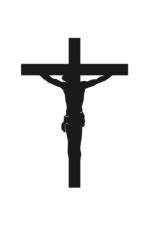 Jesus on Cross Silhouette Free SVG File - SVG Heart