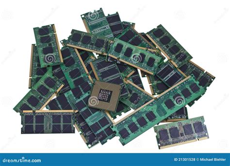 Memory Modules and a Modern CPU Stock Photo - Image of equipment, byte ...