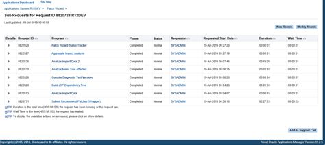 Davis Apps DBA: Patch Impact Analysis through Patch Wizard