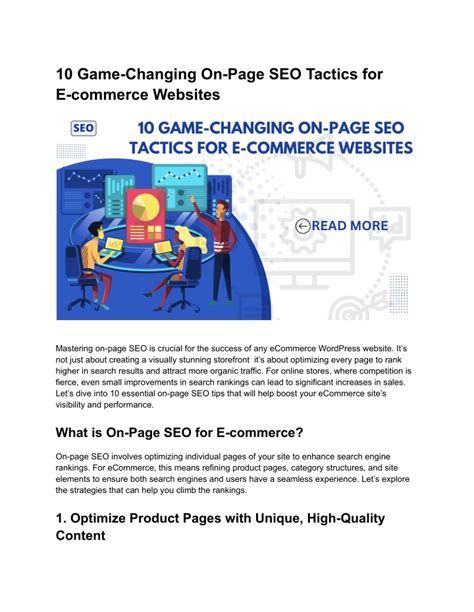 PPT - 10 Game-Changing On-Page SEO Tactics for E-commerce Websites ...