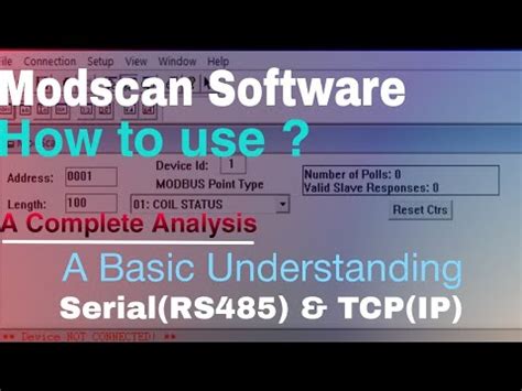 MODSCAN 32 | How to Use MODSCAN Software | MODSCAN TCP &amp; RS485 - YouTube