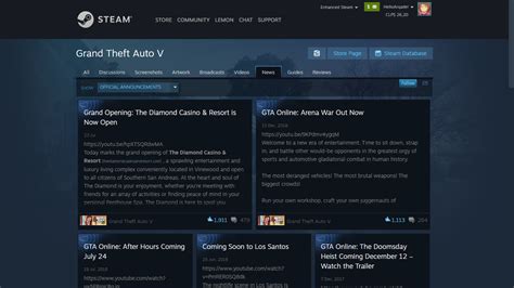 Does Steam have an account game update history log? - Arqade