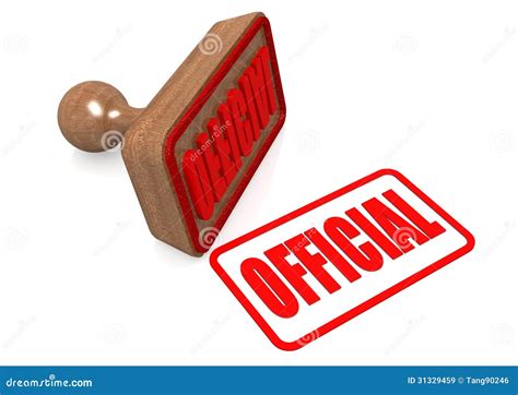 Official Word On Wooden Stamp Royalty Free Stock Images - Image: 31329459