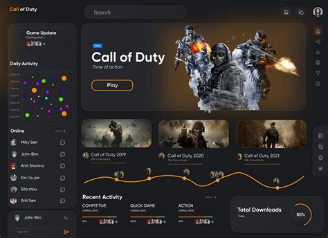 Gaming Dashboard on Behance