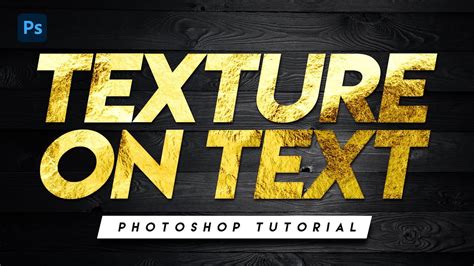 How to Add Texture to Text in Photoshop in SECONDS - YouTube