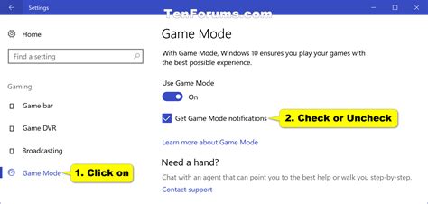 Turn On or Off Game Mode Notifications in Windows 10 | Tutorials