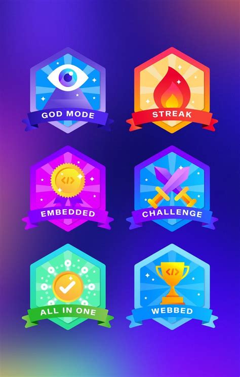 Achievement badges for gamified developer training platform - By Ben ...