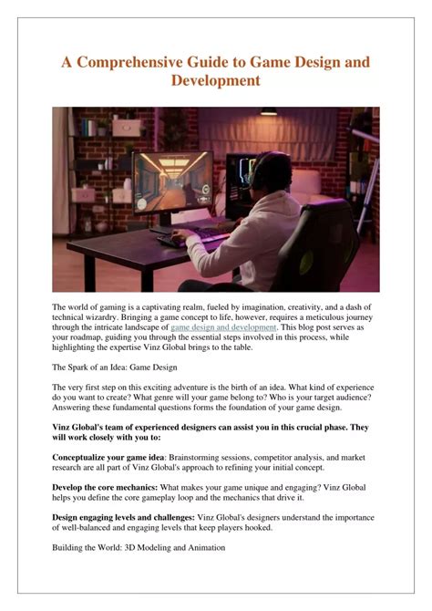 PPT - A Comprehensive Guide to Game Design and Development PowerPoint ...