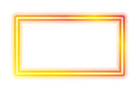 Neon frame, vibrant colored glowing neon frame with transparent ...