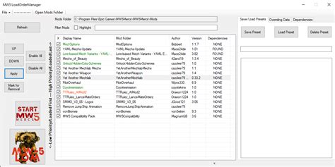 Guidance on Mod Load Order : r/Mechwarrior5
