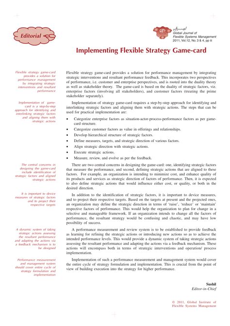 (PDF) Implementing Flexible Strategy Game-card