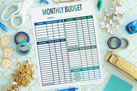 Free Printable Budget Worksheet | Free Organizing Printables