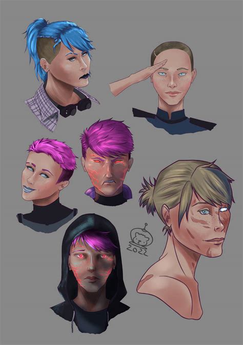 Character progression sheet by nihilisticspacebear on DeviantArt